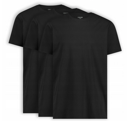 LebasQ Fit T-Shirt - Regular Fit - 3-Pack - Zwart (3-pack)