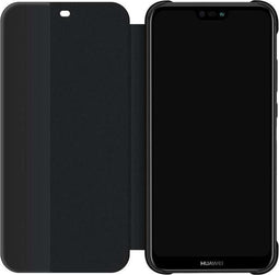 Huawei P20 Lite - Flip Cover - Krasbestendig Schokbestendig - Zwart
