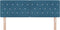 vidaXL - Hoofdbord - met - Kristallen - Knopen, - Donkerblauw, - 160 - cm, - Fluweel