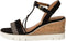 Tamaris Essentials - Dames Sandalen - Hakhoogte 7,5 cm - Zwart Comb - Maat 38