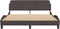 vidaXL - Bedframe - zonder - matras - stof - donkerbruin - 160x200 - cm