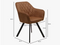 Meubel31 Brione - Draaibare Eetkamerstoelen - Comfortabel & Eenvoudig schoon te maken - Cognac (2 stuks)