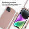 iMoshion Hoesje Geschikt voor iPhone 14 Plus Hoesje Met Koord - iMoshion Siliconen hoesje met koord - roze