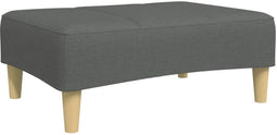vidaXL - Voetenbank - 77x55x31 - cm - stof - donkergrijs