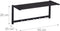 Wandkapstok - 5 haken - met plank - zwart - 28 x 65 x 25 cm