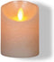 Anna's Collection Stompkaars - LED - parel creme - H10 cm - bewegende vlam - kaars