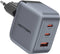 Vention FEXH0-EU - Oplader - 70W GAN USB-C+C+A - Grijs