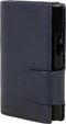 Clicksafe pasjeshouder - RFID - 8 pasjes - kunstleer/aluminium - blauw/zwart - JU-961202
