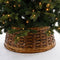 House of Seasons Lorens - Kerstboommand - H28 x Ø65 cm - Wilgentakken - Lichtbruin