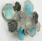 Wanddecoratie - muurdecoratie - 3D metaal blauw 90 cm