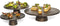 Dutchdeluxes - Keramiek - Hoogwaardig - Medium - Taartplateau - 25 cm diameter - Bronze