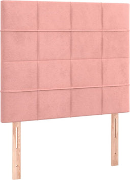vidaXL - Hoofdborden - 2 - st - 90x5x78/88 - cm - fluweel - roze
