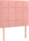 vidaXL - Hoofdborden - 2 - st - 90x5x78/88 - cm - fluweel - roze