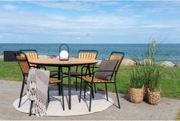 House Nordic Cleveland - Eettafel - Teakhout met metalen onderstel - Naturel (2-4 personen)