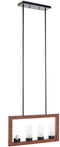 Plafondlamp DKD Home Decor Bruin Aluminium Kristal (52 x 6 x 26 cm)