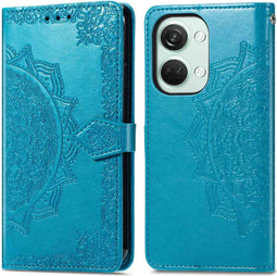 iMoshion Hoesje Geschikt voor OnePlus Nord 3 Hoesje Met Pasjeshouder - iMoshion Mandala Bookcase - Turquoise
