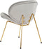 Stoel DKD Home Decor 62 x 58 x 73 cm Gouden Metaal Lichtgrijs