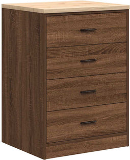 vidaXL - Garagekast - 60x51x85 - cm - massief - grenenhout - bruin - eikenkleurig