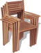 vidaXL - Tuinstoelen - stapelbaar - 4 - st - massief - teakhout