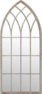 vidaXL - Tuinspiegel - 100x45 - cm - ijzer - zandkleurig