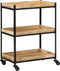 vidaXL - Keukentrolley - 60x40x80 - cm - massief - ruw - mangohout