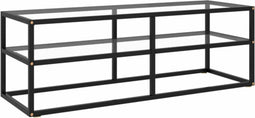 vidaXL - Tv-meubel - met - gehard - glas - 120x40x40 - cm - zwart