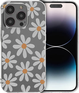 iMoshion Hoesje Geschikt voor iPhone 14 Pro Hoesje Siliconen - iMoshion Design hoesje - Meerkleurig / Daisy Flower