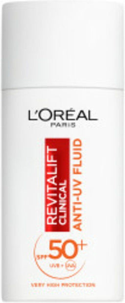 2x L'Oréal Revitalift Clinical Anti-UV Fluid SPF 50 with Vitamin C 50 ml - 2 Stuks