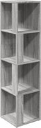 vidaXL - Hoekkast - 33x33x132 - cm - bewerkt - hout - grijs - sonoma - eikenkleurig