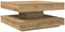 vidaXL - Salontafel - 360 - graden - draaibaar - 70x70x34,5 - cm - artisanaal - eiken