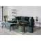 Ejby Pouf - Round Pouf In Dark Green Velvet Hn1206