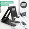 Serve Telefoon Standaard XL - Aluminium Houder - Verstelbaar en Inklapbaar - Zilver