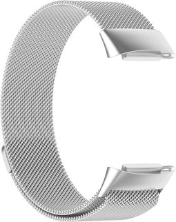 Milanees Bandje Geschikt Voor Fitbit Charge 5 - Zilver
