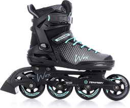 Tempish Wox 84 - Skeelers - 84mm wielen ABEC 7 - Dames Zwart Turquoise