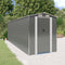 vidaXL - Tuinschuur - 192x606x223 - cm - gegalvaniseerd - staal - lichtgrijs