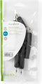 Nedis Mono-Audioadapter - 3,5 mm Male - 6,35 mm Female - Vernikkeld - Recht - ABS - Zwart - 10 Stuks - Polybag