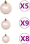 vidaXL - Kunstkerstboom - met - 150 - LED's - kerstballen - en - sneeuw - 120 - cm
