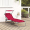vidaXL - Vouwbare - Ligbed - met - Luifel - Rood - 600D - Oxford - Stof