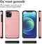 imoshion Hoesje Geschikt voor iPhone 12 Pro / 12 Hoesje - Ruimte voor 2 pasjes - imoshion Backcover met pasjeshouder - Rosé Goud