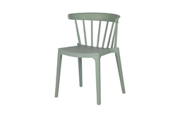 WOOOD Bliss - Eetkamerstoel - Stapelbaar - Polypropyleen - Jadegroen - 75x52x53 cm