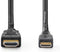 Nedis High Speed HDMI-Kabel met Ethernet - HDMI Connector - HDMI Mini-Connector - 4K@30Hz - 10.2 Gbps - 2.00 m - Rond - PVC - Zwart - Polybag