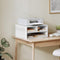 Woltu ASK15ws - Printerkast - 3 Vakken - Houtcomposiet Wit - 47 x 22,5 x 40 cm