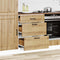 vidaXL - Keuken - onderkast - Lucca - bewerkt - hout - artisanaal - eikenkleur