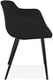Alterego Riga - Zwart Stof - Met Armleuningen - 59x54x80cm
