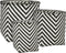 Mica Decorations Merlijn Plantenmand - Set van 3 - Zwart-Wit - H30-35 cm (set van 3)