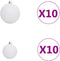 vidaXL - Kunstkerstboom - met - verlichting - en - kerstballen - 210 - cm - groen