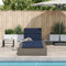 vidaXL - Ligbed - met - zwevend - kussen - poly - rattan - grijs
