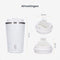 Castagnola Thermosbeker - Koffiebeker To Go - Dubbelwandig - 380 ML - RVS - Wit