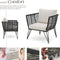 tectake® Sundo - Tuin Loungefauteuils - 2-delige set - Rope-Design