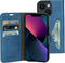 Mobiparts iPhone 13 - Classic Wallet Case - Ruimte voor pasjes - Steel Blue